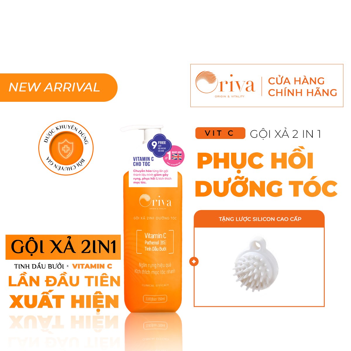 Dầu gội xả 2in1 chiết xuất Vitamin C - Oriva